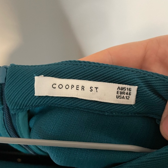 Cooper St Deep Teal Half Sleeve Turtleneck Stretchy Mid length Dress US 12 - Picture 3 of 5